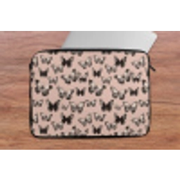 Tijdloos - Vlinders - Perzik laptophoes neopreen klein 279 -tafel