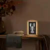 Kreeft - Zilver - Metallic - Luxe Light Box met kabel (Tafellamp) klein -sfeer4