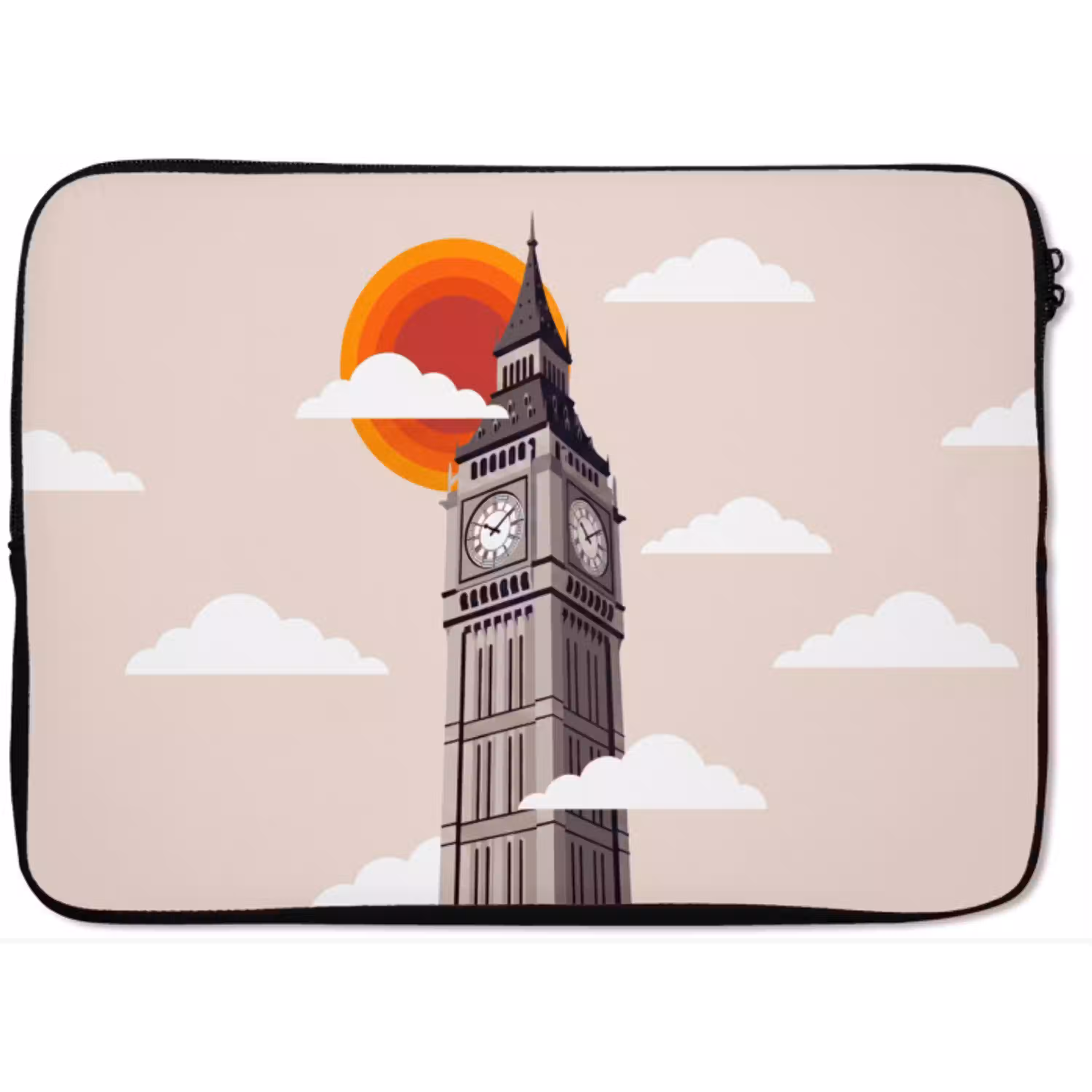 Toren - Klok - Londen - Architectuur - Retro laptophoes neopreen klein -zkaufland3dotto