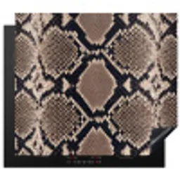 Slangenprint - Python - Bruin Inductie beschermer vinyl 3mm middel -3d
