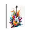 Gitaar - Graffiti - Muziek - Wit aluminium wit klein -3d