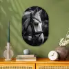 Paard - Schimmel - Portret Wandcirkel Ovaal Forex klein -sfeer2
