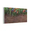 Bloemen - Muur - Groen - Oranje PET vilt middel -3d
