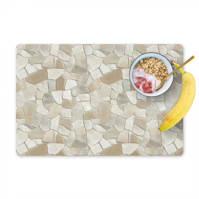 Mozaïek - Stenen - Beige Placemat vinyl groot 368 -zzzproduct_Kitchenyeah-website