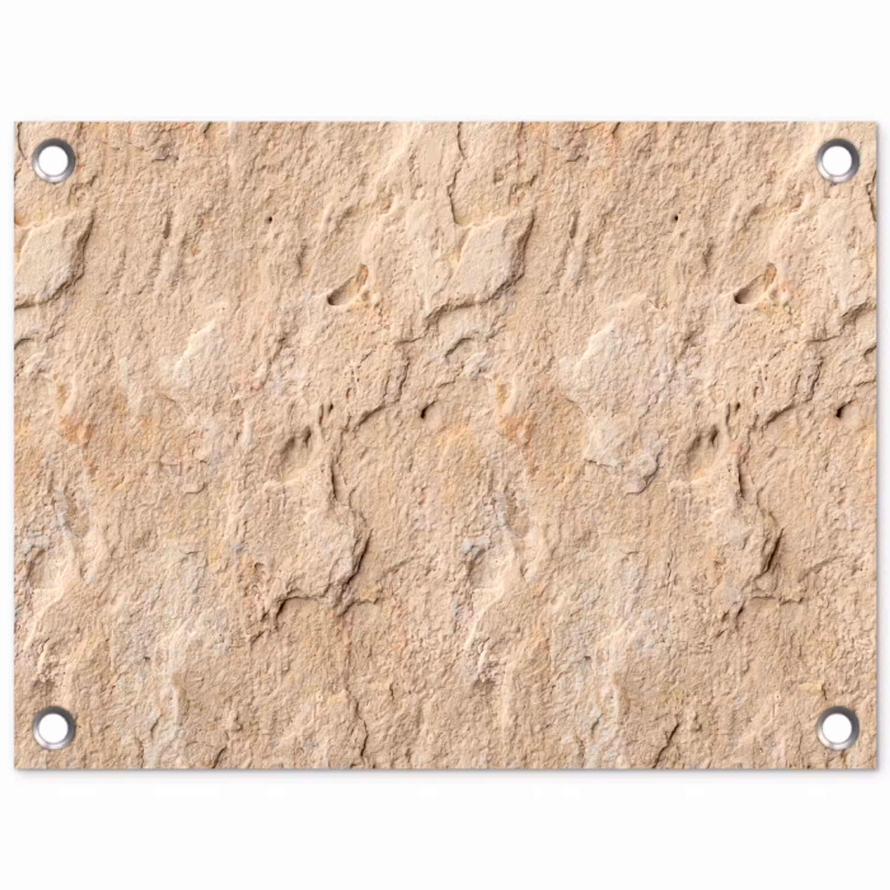 Textuur - Steen - Natuur - Beige tuinposter los doek klein -3d