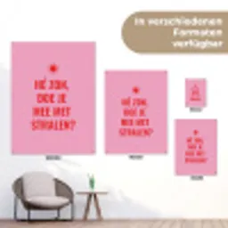 Roze - Zon - Quote tuinposter los doek klein -Xsfeer9_DE
