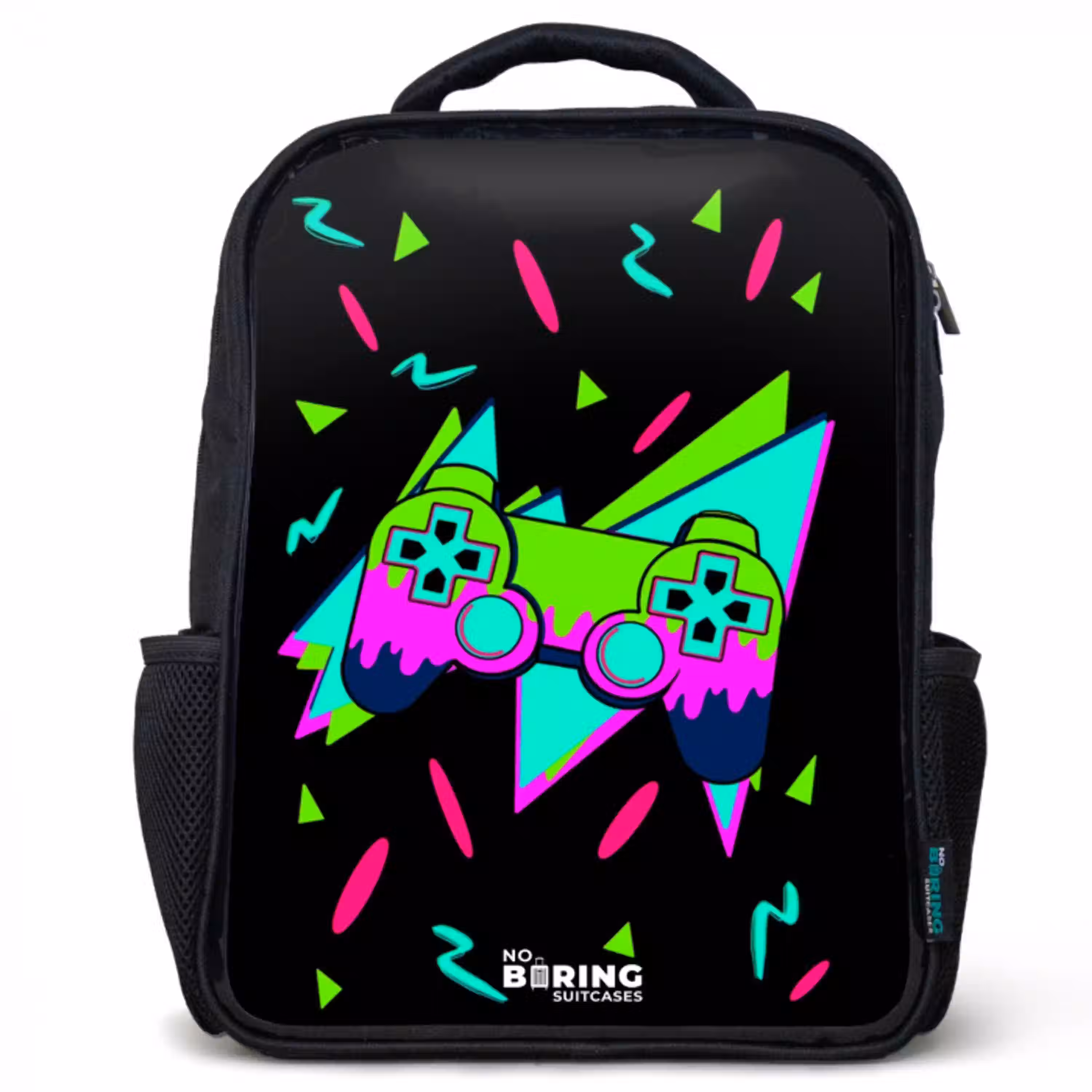 Neon controller op zwart Rugzak - Zwart middel -3d