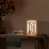 Giraffen - Cartoon - Crème Light Box met kabel (Tafellamp) klein -sfeer4
