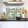 Flamingo - Bloemen - Bladeren - Jungle - Tropical Inductie beschemer met haakjes klein -sfeer2