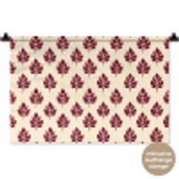 Botanisch - Patroon - Bordeaux Wandkleed katoen klein 269 -t3d_DE