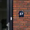 Blauwe bloemen - Traditioneel Naambord Huisje klein -sfeer2