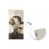 Gezicht - Bloemen - Zwart - Vrouw fotobehang vinyl groot -3d