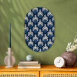 Modern - Patroon - Blauw Wandcirkel Ovaal Forex klein 630 -sfeer2