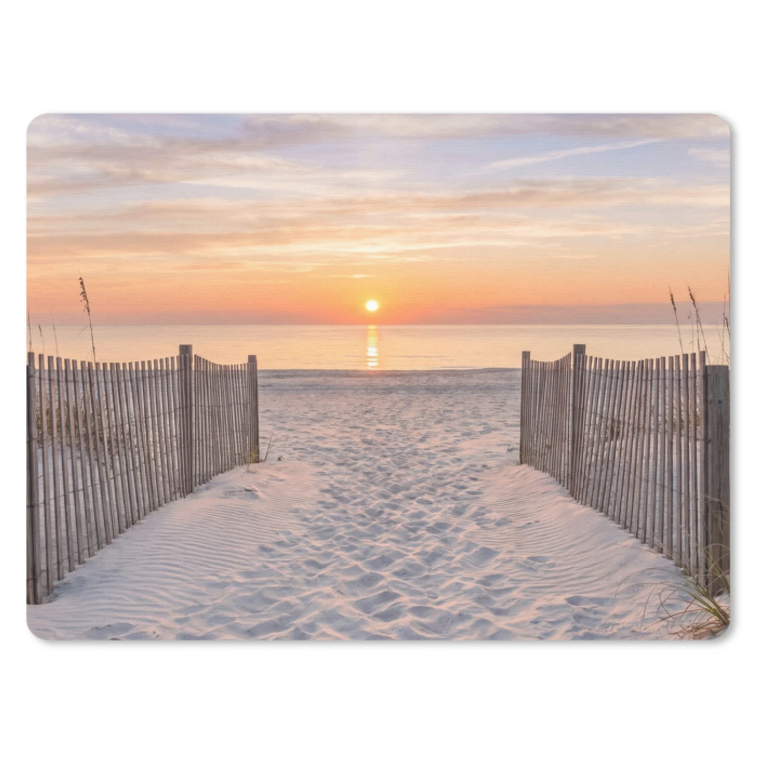 Zonsondergang - Strand - Zand muismat rubber klein -3d