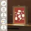 Wijnglazen - Silhouetten - Wit Light Box met kabel (Tafellamp) klein -USP_NL
