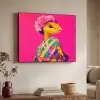 Hagedis - Bloemen - Roze - Kimono Textielframe - compleet frame klein -sfeer3