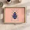 Kever - Donkerblauw - Bloemen - Sierlijk Dienblad Rechthoek middel -USP_Formaat