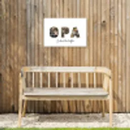 Opa - Lettercollage Tuinposter op houten frame 2 cm dik klein -sfeer4