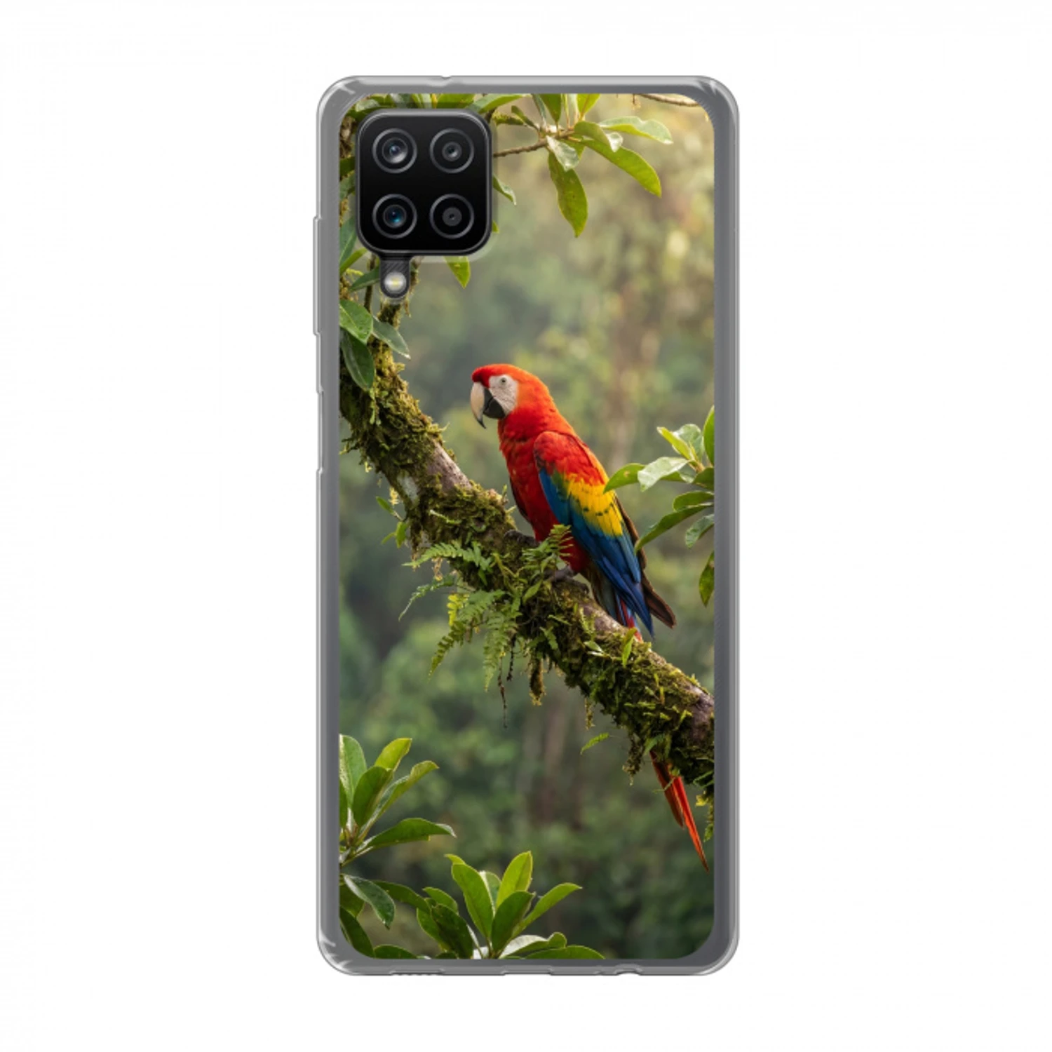 Ara - Jungle - Rood Telefoonhoesje Samsung Galaxy A12 klein -3d