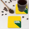 Cool - Geel - Groen onderzetter kurk middel -sfeer2