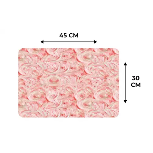 Vloeiend - Olieverf - Roze Placemat vinyl groot 368 -specs