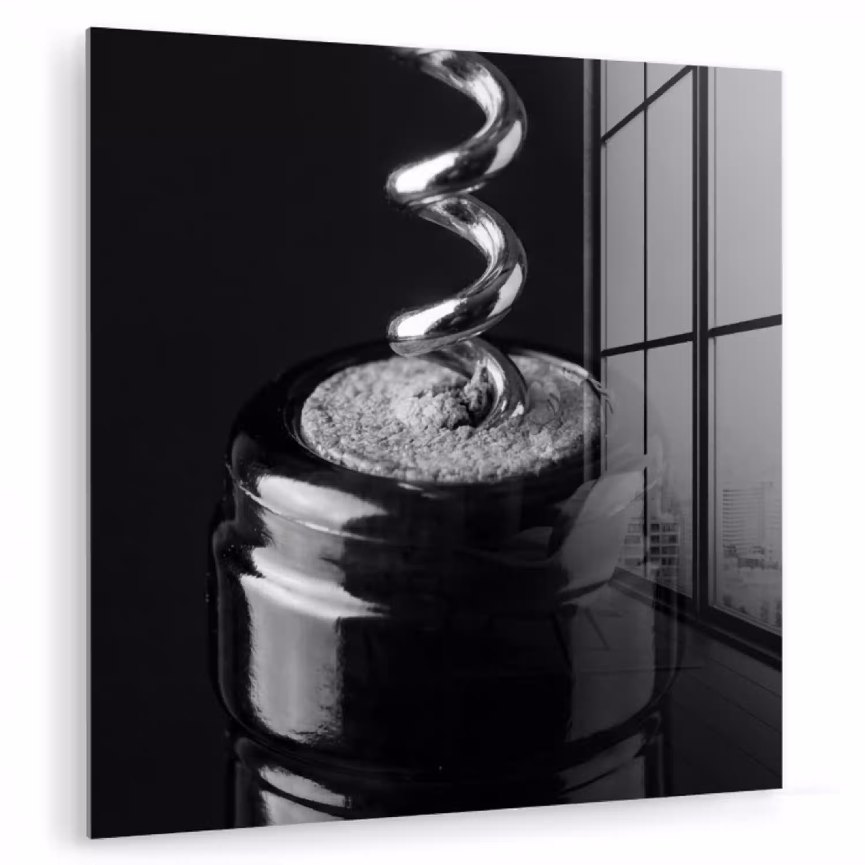 Kurkentrekker - Wijn - Zwart - Wit plexiglas 5mm klein -zzzproduct_nieuw