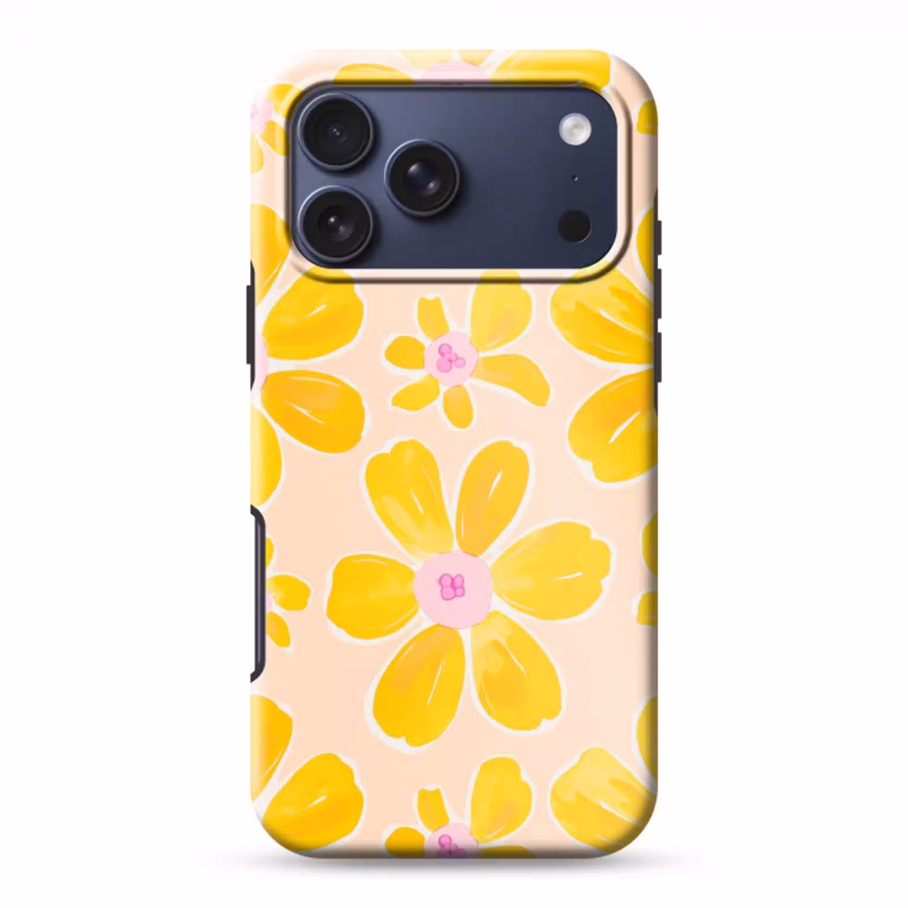 Zomers - Bloemen - Geel Toughcase MagSafe Apple iPhone 17 Pro Max klein 1019 -3d