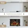 Snijplank - Groente - Stilleven - Pasta - Uit - Tomaat - Snijplank keuken achterwand spatscherm klein -voor_na_NL