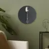 Lepel - Zilver - Metaal Akoestische PET Vilt - Rond klein -sfeer2