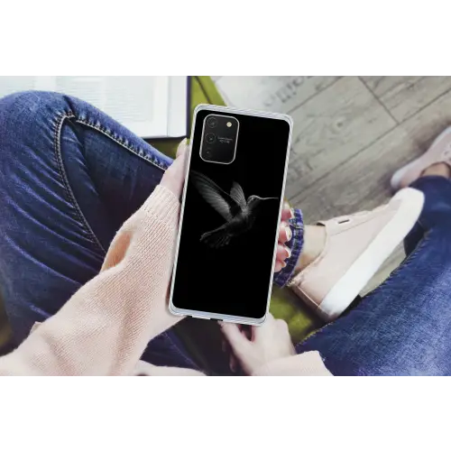 Kolibrie - Zwart - Dieren Telefoonhoesje Samsung Galaxy S10 Lite klein -handS10Lite