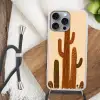 Cactus - Woestijn - Zand - Bruin Hoesje iPhone 16 Pro Max met koord klein -sfeer4
