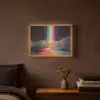 Regenboog - Verticaal - Sterrenhemel - Wolken Light Box met batterij (Wandlamp) middel -sfeer4