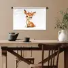Hert - Baby - Dieren Wandkleed katoen klein -sfeer6
