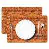 Bakstenen - Muur - Rood Placemat vinyl groot 368 -zzsfeer2_Kitchenyeah-website