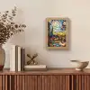 Hemel - Sterren - Mozaïek - Huizen Light Box met kabel (Tafellamp) klein -sfeer2