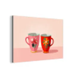 Theekopjes - Bloemmotieven - Roze - Theezakjes aluminium wit klein -3d