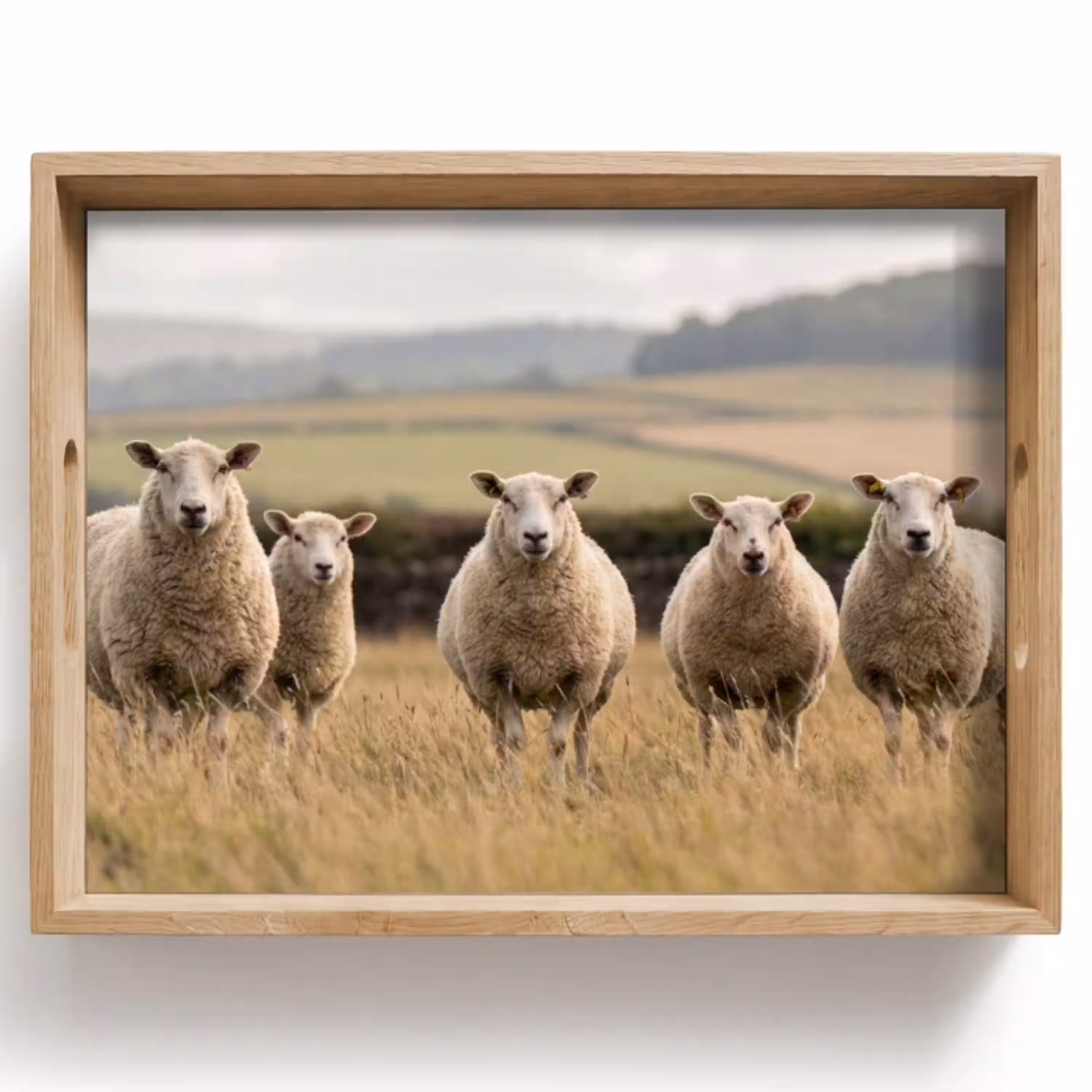 Schapen - Weidenlandschap - Heuvels Dienblad Rechthoek middel -z3d_shopping