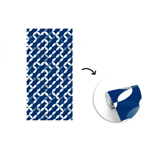 Abstract - Patroon - Blauw fotobehang vinyl groot 64 -3d