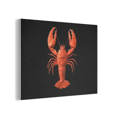 Kreeft - Papier - Origami papier - Rood PET vilt klein -3d