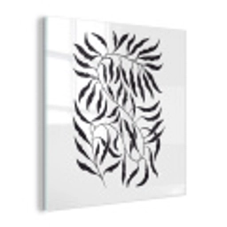 Bladeren - Planten - Bohemian - Wit - Abstract plexiglas 5mm klein -z3d