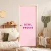 Girl power - Roze - Hartje deurposter klein -sfeer2