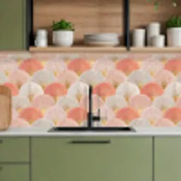 Waaiers - Goud - Roze keuken achterwand 2 middel 871 -sfeer3
