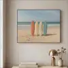 Strand - Surfbord - Pastel Textielframe - compleet frame klein -sfeer2