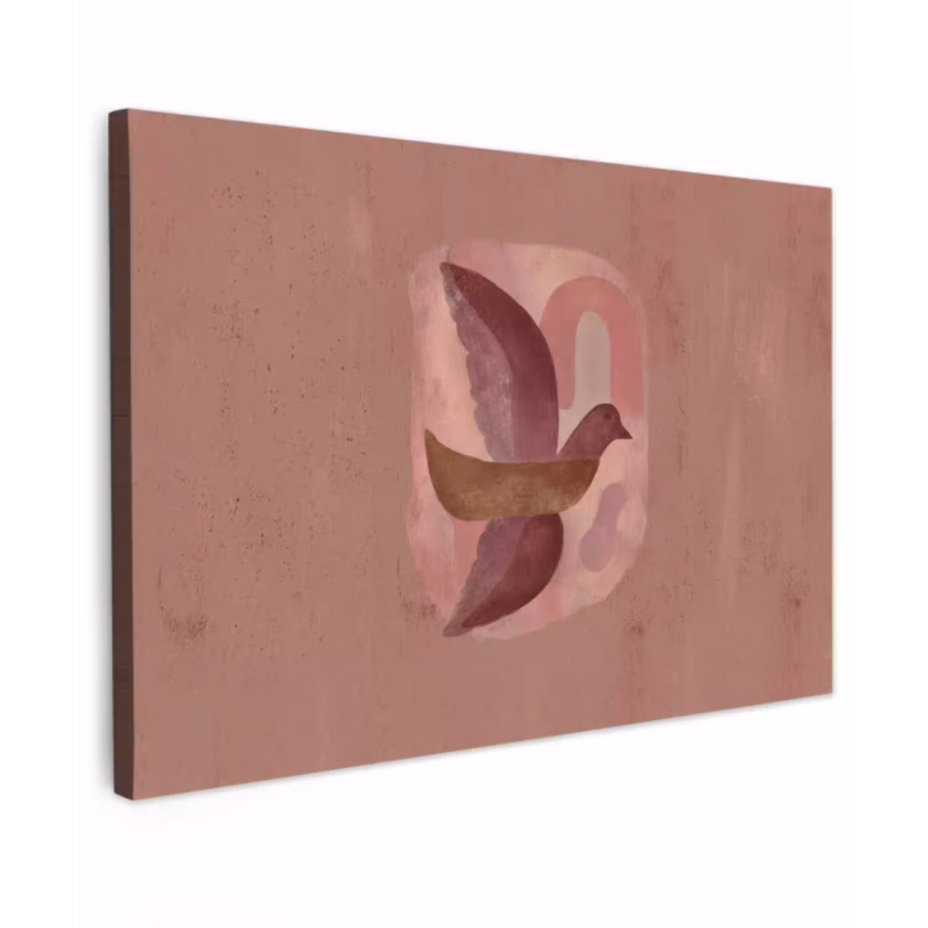 Illustratie - Vogels - Abstract - Roze canvas 2cm klein -z3d
