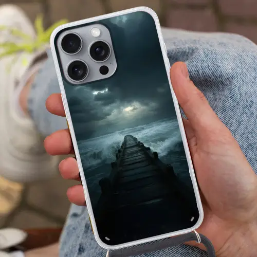 Steiger - Storm - Golven Hoesje iPhone 16 Pro Max met koord klein -sfeer3