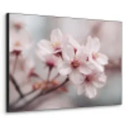 Bloesems - Meeldraden - Geel - Wazig Textielframe zwart klein -3d