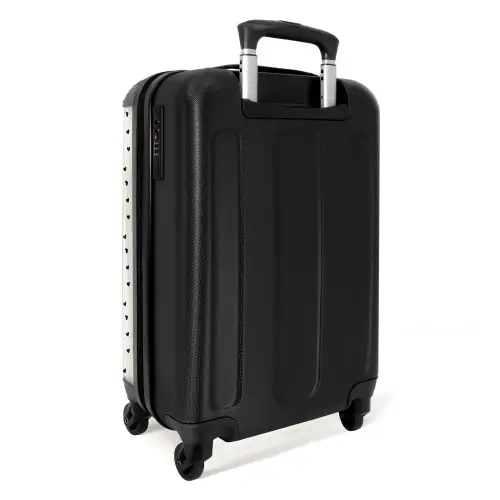 Valentijn verstrooid hartenpatroon zwart NBS - Handbagage koffer - Kinderen Unisex middel -achterkant
