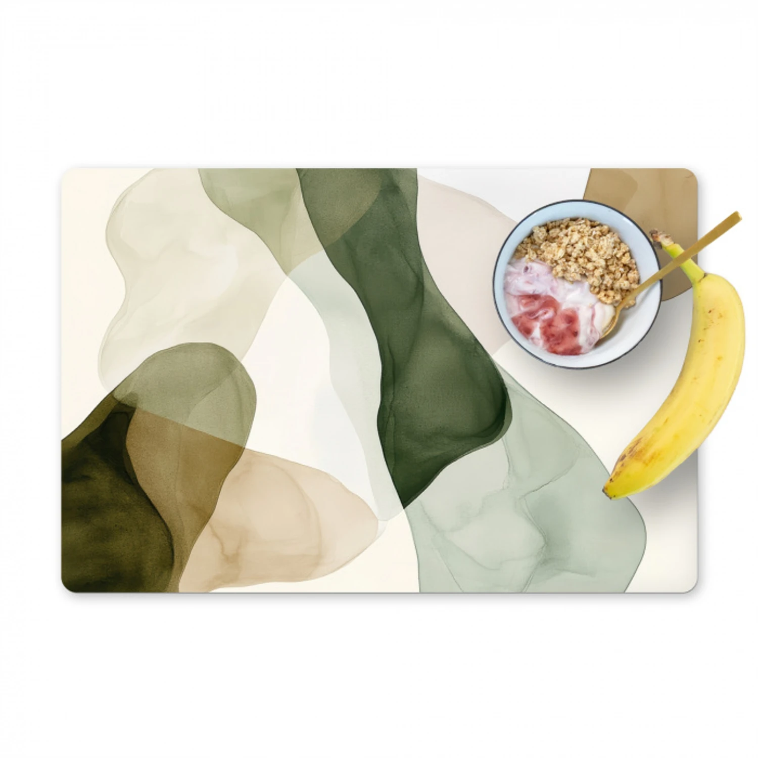 Japandi - Abstract - Groen Placemat vinyl groot -zzzproduct_Kitchenyeah-website