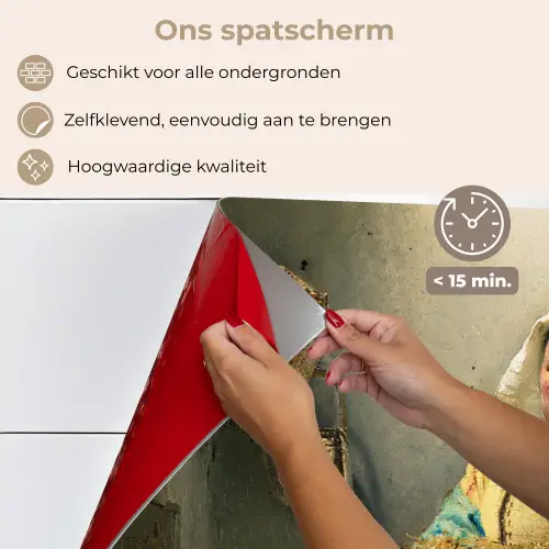 Melkmeisje - Goud - Quotes - Schilderij - Oude meesters keuken achterwand spatscherm klein -spatscherm_NL