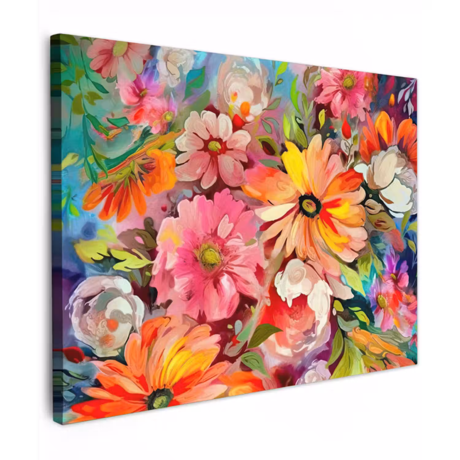 Canvas schilderij - Bloemen - Kunst - Schilderij - Botanisch